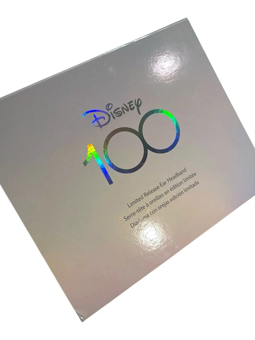 Disney100 Limited Release Platinum Drip Minnie Ears Headband with COA & Box NWT